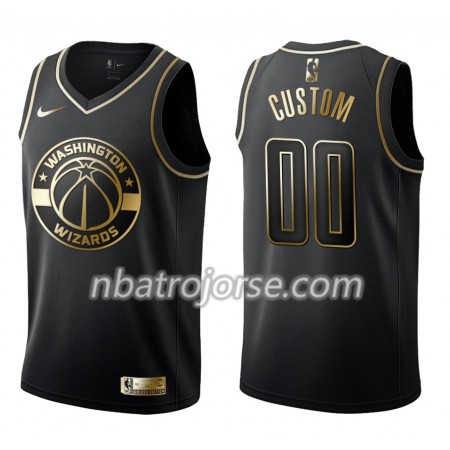 Män Washington Wizards Tröja Skräddarsydda Nike Svart Guld Edition Swingman